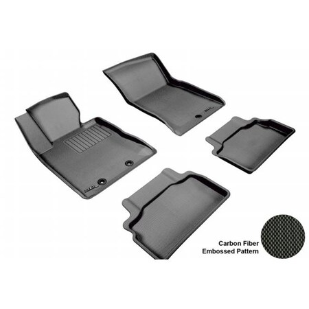 3D Maxpider L1HY02301509 HYUNDAI GENESIS COUPE 2012-2013 KAGU BLACK R1 R2 Floor Mat L1HY02301509